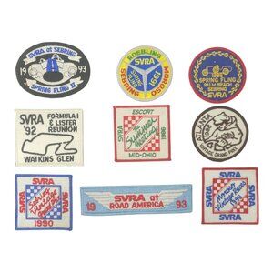 SVRA Patches 80s 90s Sportscar Vintage Racing Association Spring Fling Lot Of 9